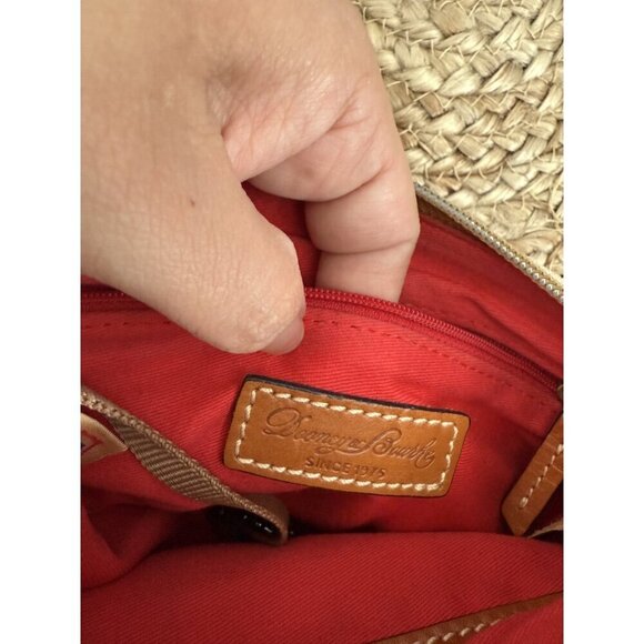 Dooney & Bourke Sullivan Coated Cotton Pink Striped Small Crossbody Pouchette - Picture 11 of 11